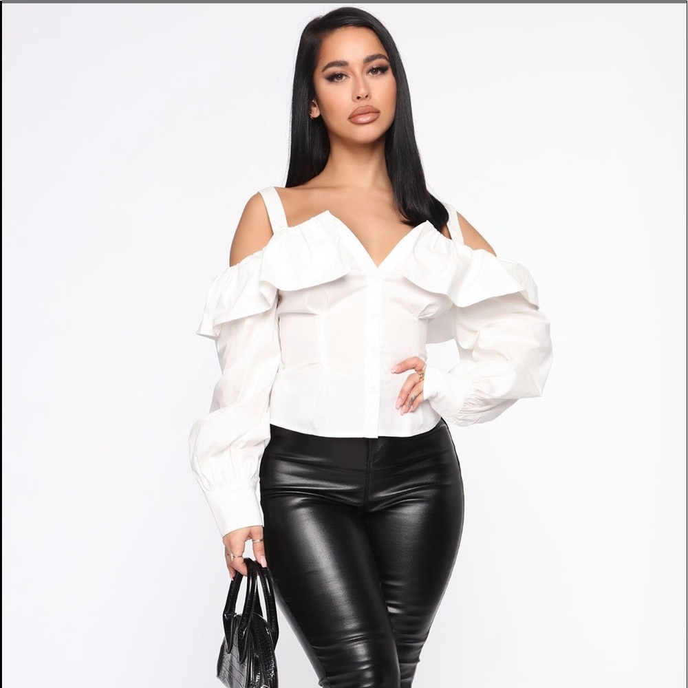 White Fashion Nova Shirt